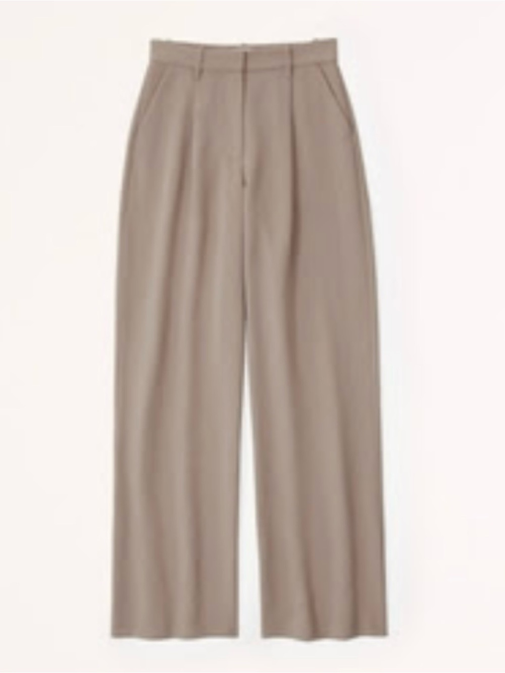 Abercrombie & Fitch Crepe Tailored Ultra Wide-Leg Pant (size 27 short BROWN)